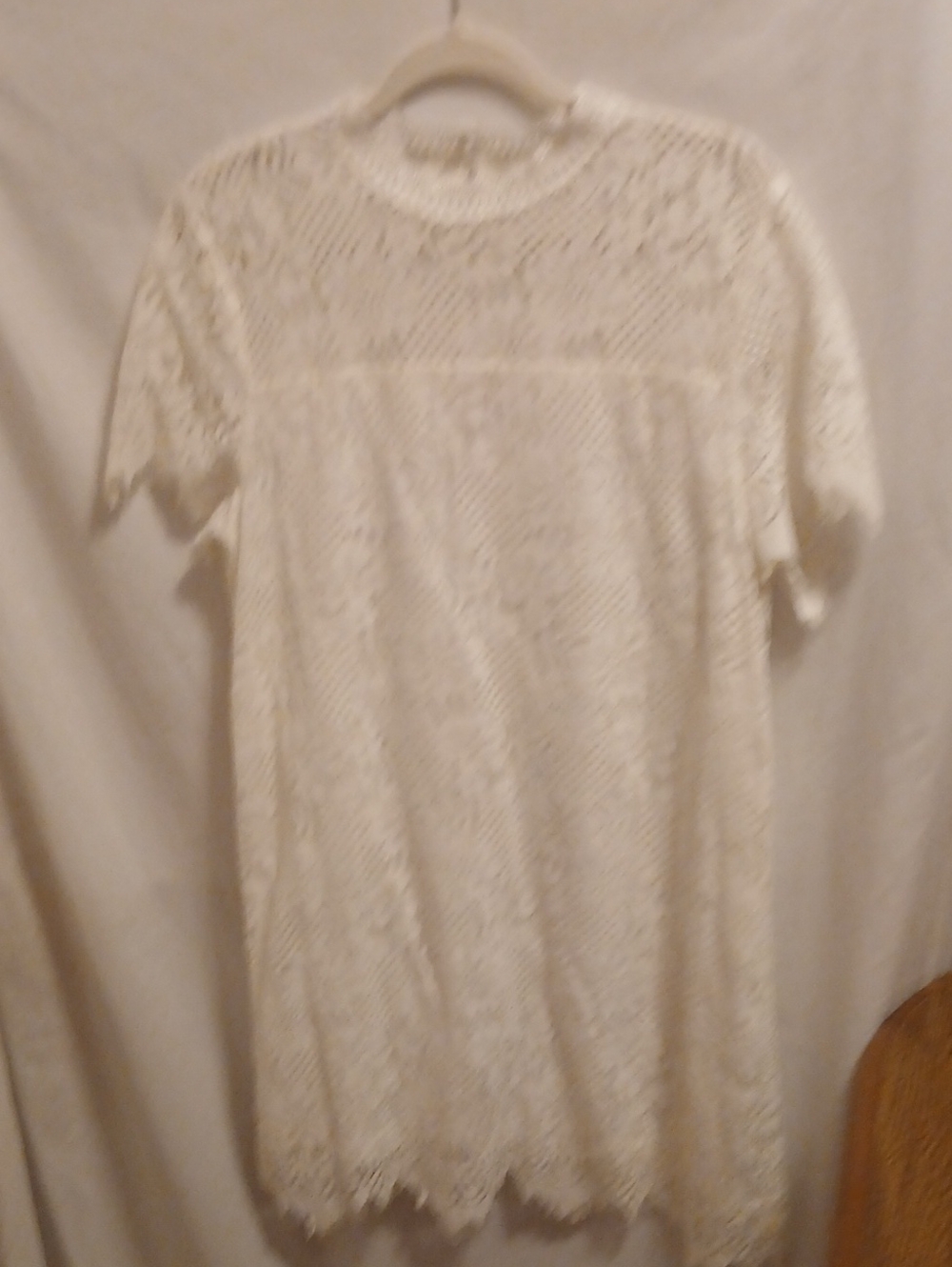 entro White Short-Sleeve Lace Men’s Shirt
